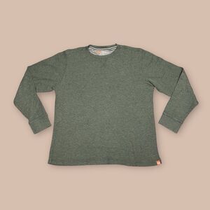 The American Outdoorsmen Green Waffle Knit Longsleeve Shirt Size Large Casual